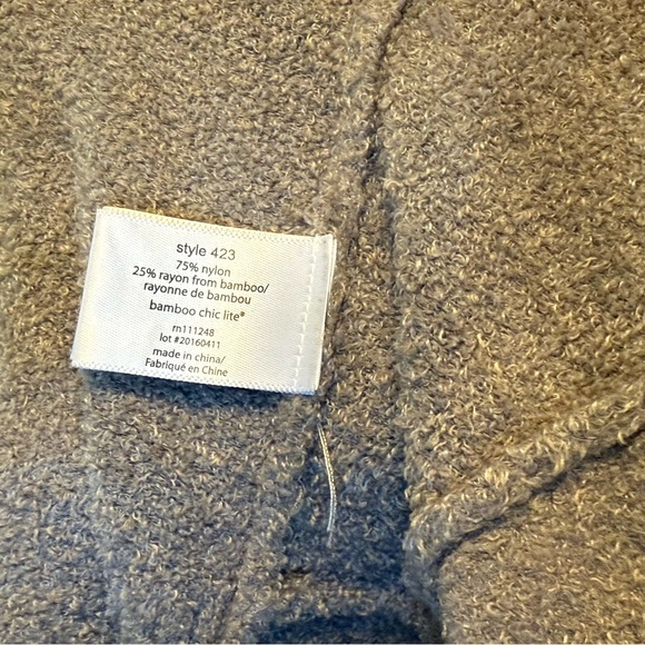 Barefoot Dreams Cozychic Lite Circle Cardigan Bamboo Pockets 423 Taupe Sz S - Picture 4 of 7